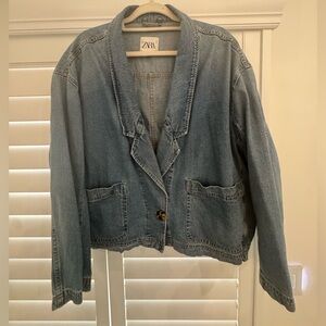 Zara Women's Light Blue Denim Jacket